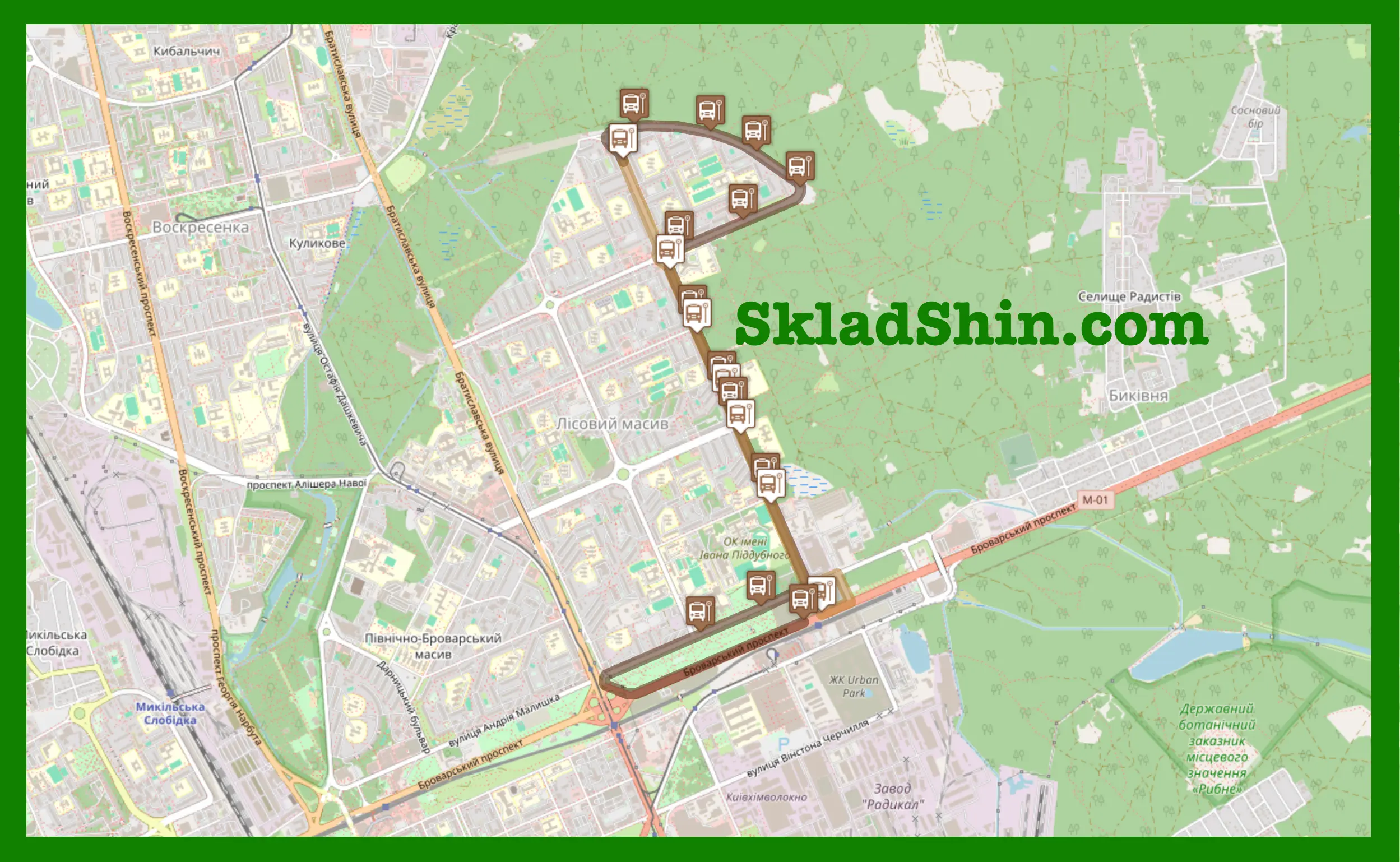 240 marshrutka kyiv rozklad zupinki marshrut