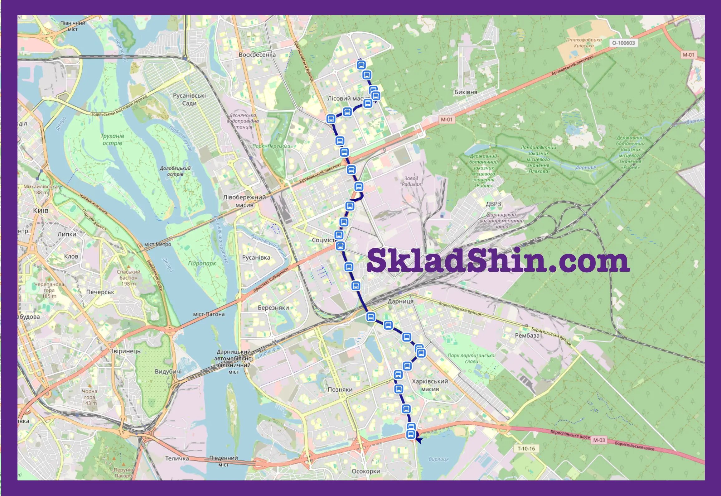 Маршрут №415 Київ: графік руху та зупинки