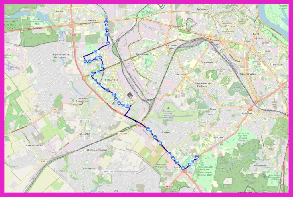 Маршрут №461 Київ: графік руху та зупинки