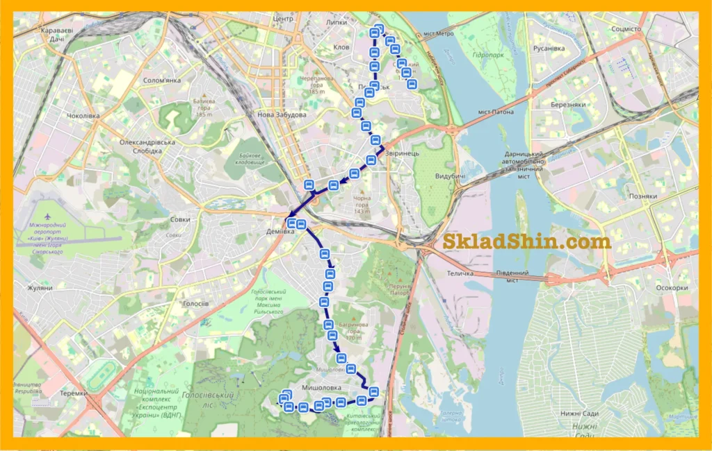 Маршрут №470 Київ: графік руху та зупинки