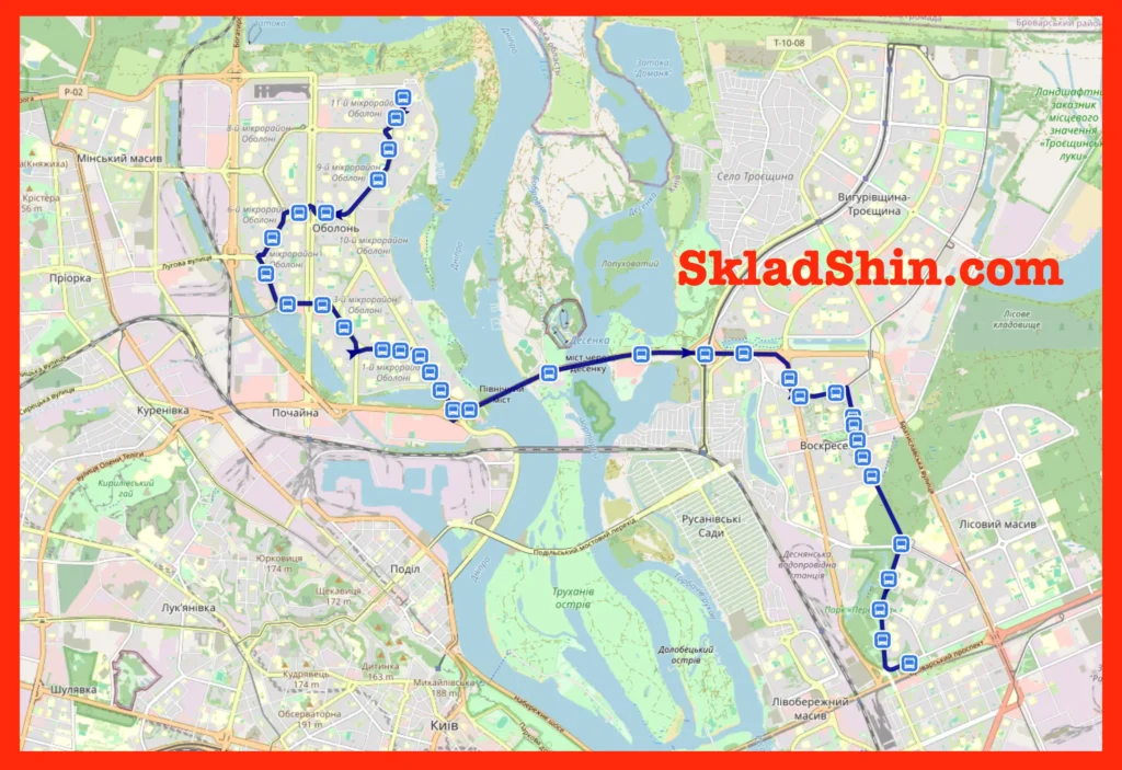 Маршрут №476 Київ: графік руху та зупинки