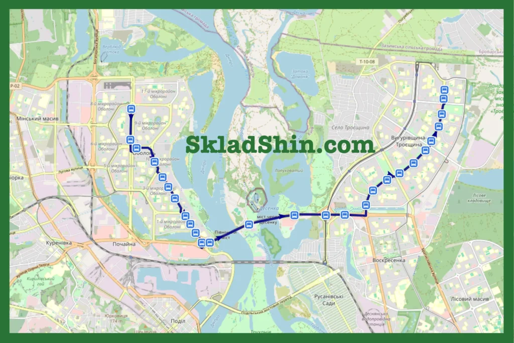 Маршрут №485 Київ: графік руху та зупинки