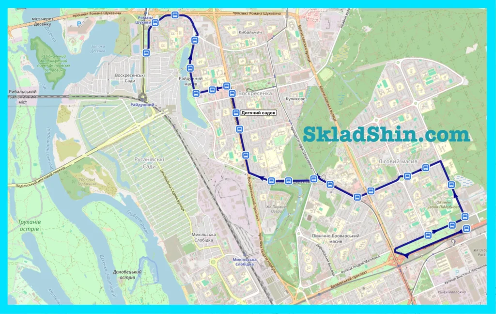 Маршрут №498 Київ: графік руху та зупинки