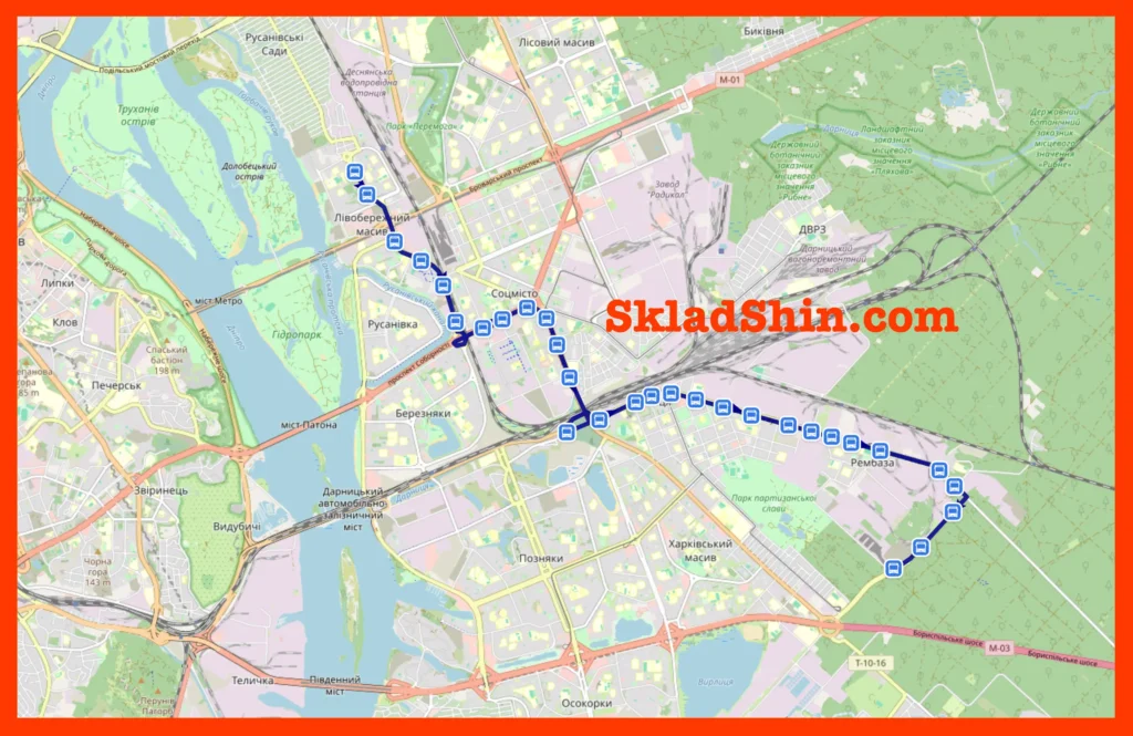 Маршрут №503 Київ: графік руху та зупинки