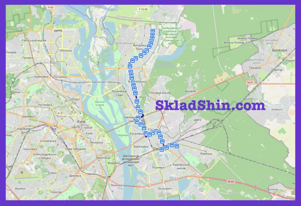 Маршрут №509 Київ: графік руху та зупинки