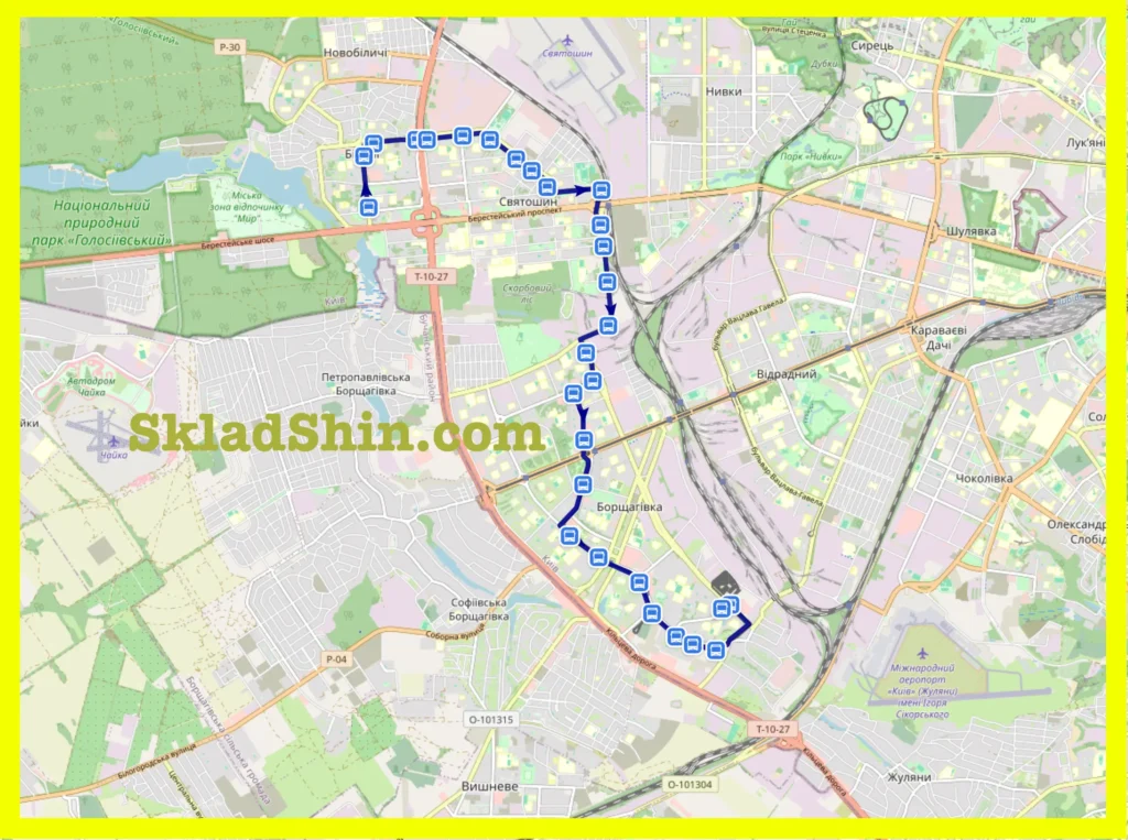 Маршрут №510 Київ: графік руху та зупинки