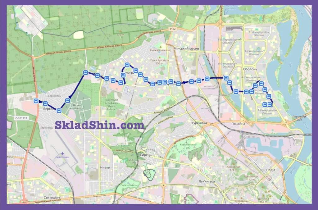 Маршрут №512 Київ: графік руху та зупинки