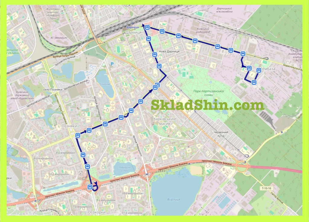 Маршрут №513 Київ: графік руху та зупинки