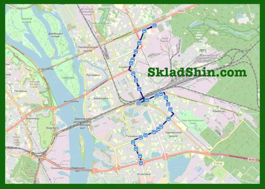 Маршрут №526 Київ: графік руху та зупинки