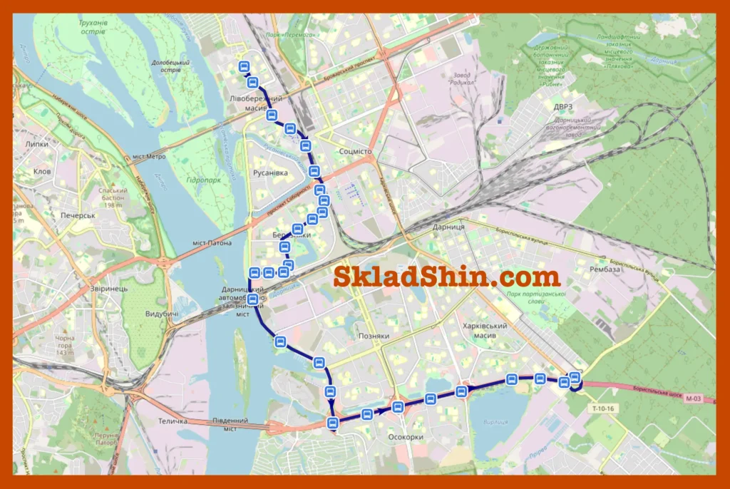 Маршрут №535 Київ: графік руху та зупинки