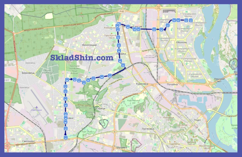 Маршрут №537 Київ: графік руху та зупинки