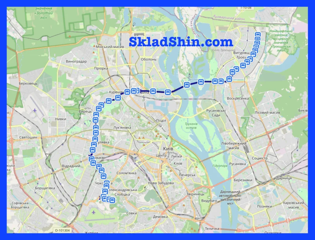 Маршрут №550 Київ: графік руху та зупинки