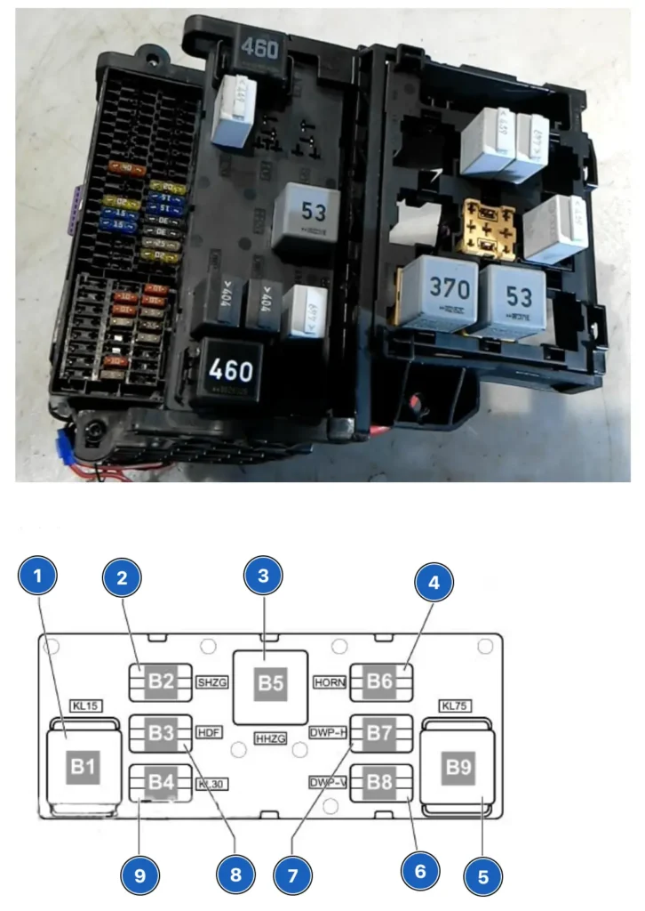 blok rele volkswagen tiguan 1