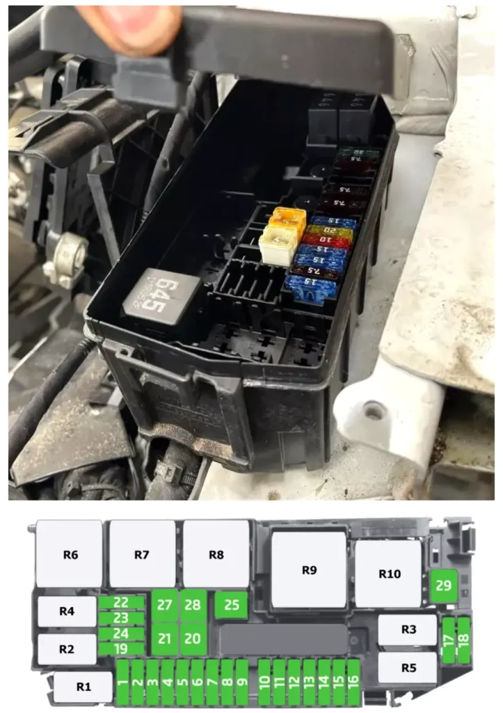 blok zapobizhnikiv ta rele volkswagen t cross