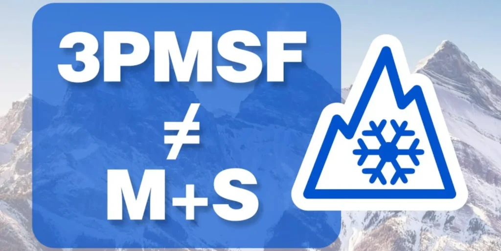 Різниця шин з маркуваннями M+S та 3PMSF