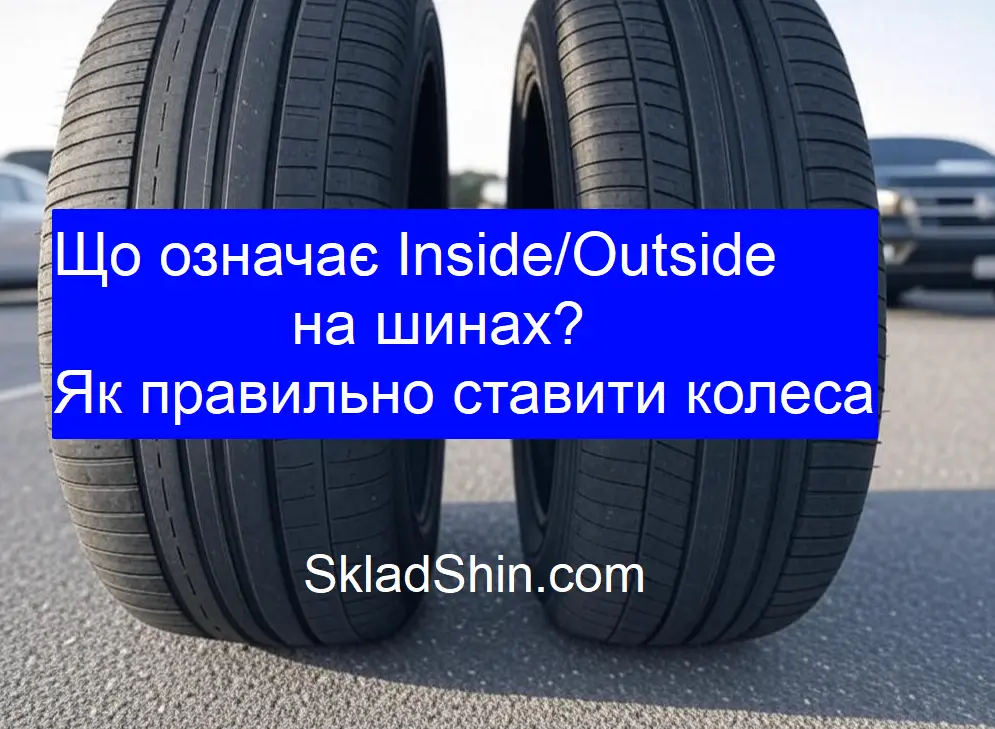 Як правильно ставити колеса з мітками Inside Outside
