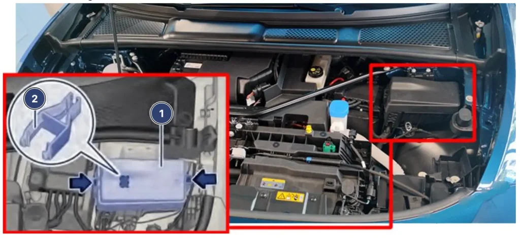 roztashuvannya bloku zapobizhnikiv perednogo vidsiku volkswagen id7