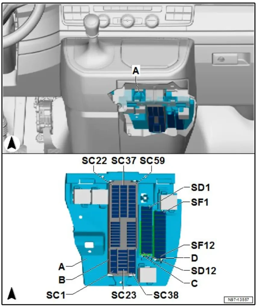 shema bloku volkswagen caravella t6