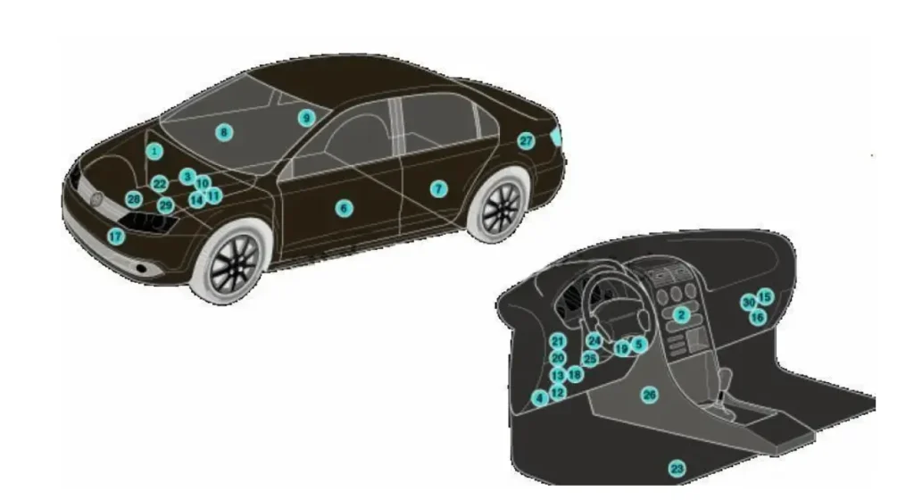 shema zapobizhnikiv volkswagen jetta 6