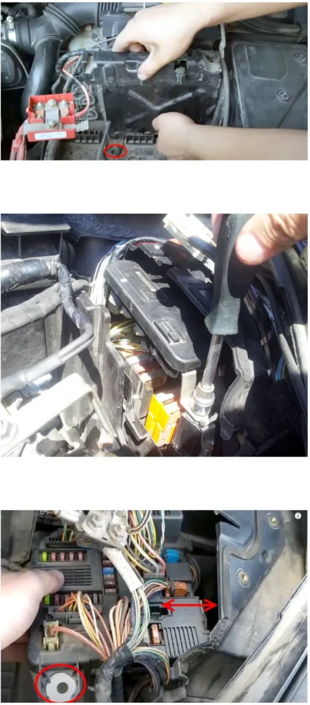 yak distatisya do bloku zapobizhnikiv pid kapotom renault megane 2
